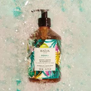 Savon liquide Moana Baija en vente à l'institut de Julia à Dalou en Ariège